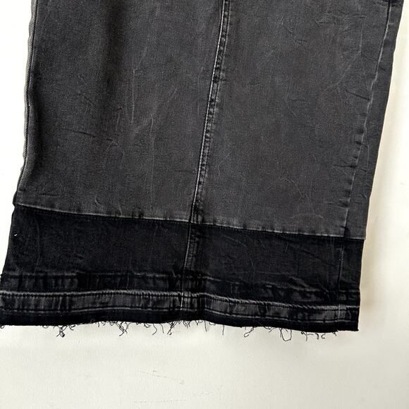 Yessica Denim Jean Skirt Eur 36 US 6/S Black Denim Grunge Goth Witchy Streetwear - Picture 2 of 5
